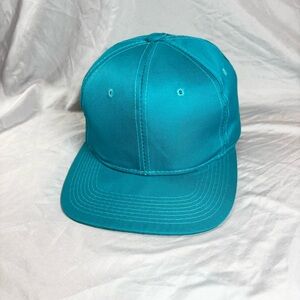 Vintage 90s Youngan Blank SnapBack Hat Teal Green